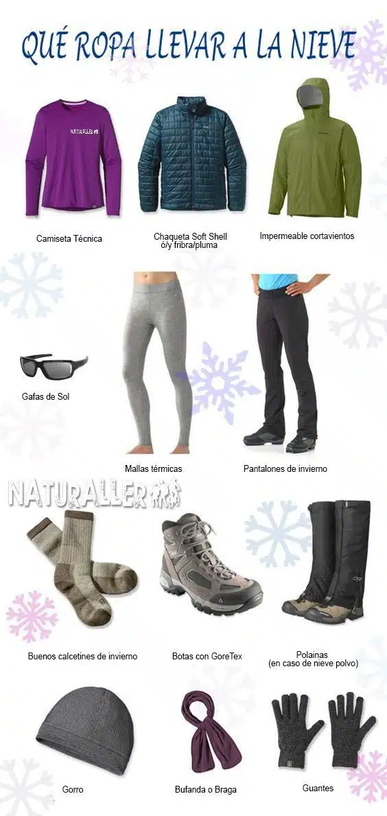 qué ropa llevar a la nieve